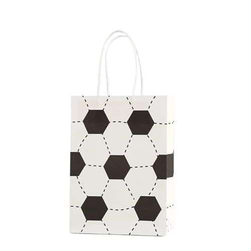 Sac en papier de football pochette cadeau pour invités d'anniversaire