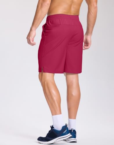 Image of GGJ Men's Lightweight Athletic Shorts with 2 Zipper Pockets 7 inch /9 inch /5 inch Gym Workout Running Quick Dry Tennis Shorts for Men