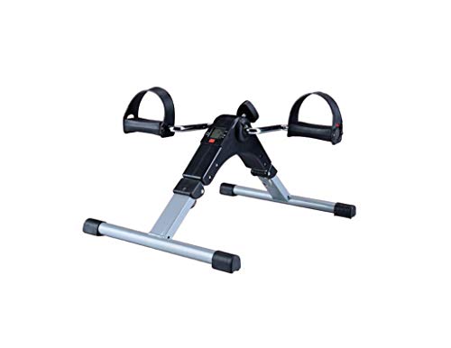 Pedales Estaticos, acobonline,Pedaleador Plegable LCD Pantalla,Mini Bicicleta Estática,Máquina de Brazos y Piernas Rehabilitación para Hacer Ejercicio en Casa Con Correas y Almohadilla Antideslizante