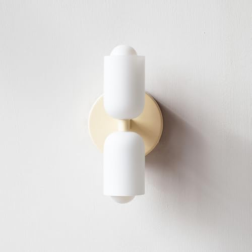 niuniaj Applique Murale Intérieure 2 Flammes,Up Down Lampe Murale en Métal,applique murale E27,Lampe Murale Moderne blanc pour Salon Chambre Couloir Balcon...