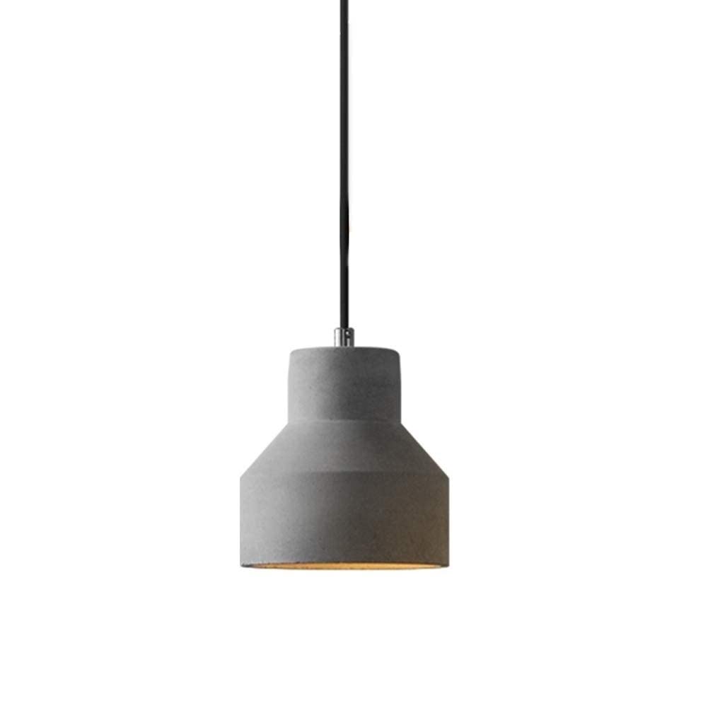Plafonnier encastré pour bar loft avec suspension béton et lampe vintage