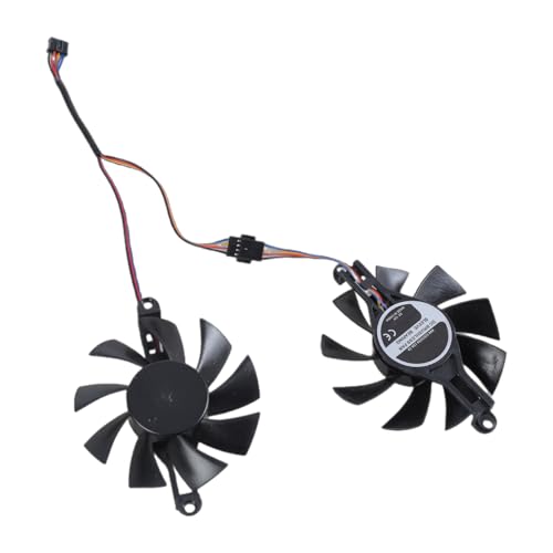 Ventilador de tarjeta gráfica de 4 pines de 80 mm, fácil instalación, repuesto para RX580 2048, gestión de tarjetas gráficas, accesorios de ordenador
