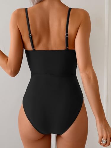 Eomenie One Piece Swimsuit for Women Ring Linked Monokini Sexy Bathing Suit Cutout Swim Suit3