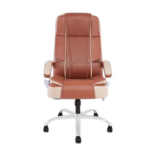 STMMZ Premium Leatherette Executive Office Chair High Back Boss Chair with Padded Armrests & Heavy-Duty Metal Base Ultra-Soft Cushion 2 Years Warranty (Beige, DIY)