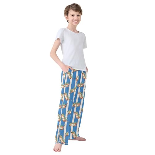 Boys' Pants Cute Colorful Tiger Hero Long Bottoms Jogger Pants Elastic Waist Trousers with Pockets S-XL4