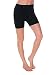 Emmalise Women's 12 IN Stretchy Layering Short Seamless Legging Bottom - Black, One Size