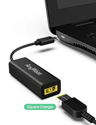 ANYWATT : USB-IF Certified USB C to Lenovo Slim Tip Adapter Supports USB-PD Protocal Smart Charging for Type-C Phones Laptops