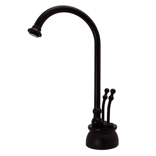 Image of Westbrass DT1F262-12 Docalorah 10 inch 2-Handle Hot and Cold Water Dispenser Faucet with Digital Tank and Filter, Oil Rubbed Bronze