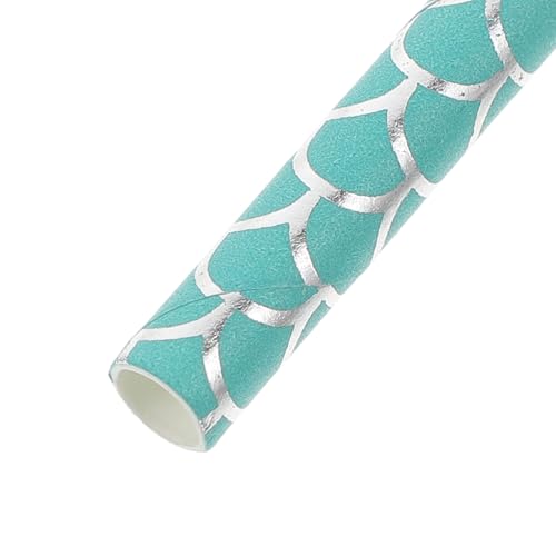100 pitillos desechables de papel biodegradables color celeste miniatura 7