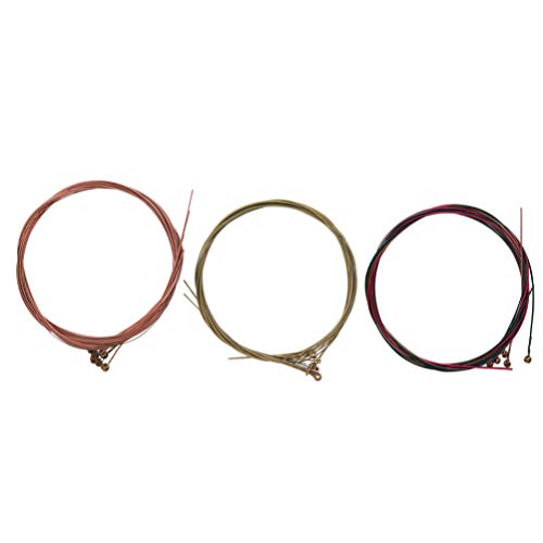 FARUTA Lot de 3 cordes de guitare en laiton pour guitare folk acoustique, guitare classique, basse, ukulélé, instruments… - Les Beatles, Paul McCartney, John Lennon, RIngo Starr, George Harrison FARUTA Lot de 3 cordes de guitare en laiton pour guitare folk acoustique, guitare classique, basse, ukulélé, instruments… – Image 3