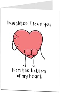 Funny Birthday Card For Daughter. For Kids & Adults. All Ages 18th 30th 40th