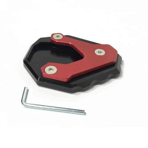JCSUMRID 1 x Ständer-Pad-Verlängerung, Seitenständer, Vergrößerung, Zubehör, Ersatz für Honda CB500X 2019–2022/CL500 CL300 SCL500 SCL300 2023–2024 (rot)