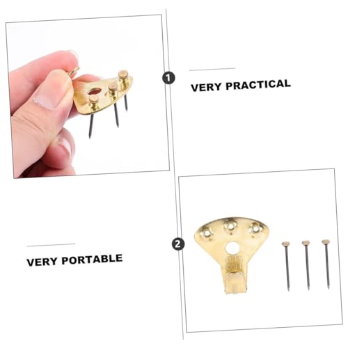Image of Hemoton 12pcs Picture Hangers 100 lbs- Picture Hanging Nails- Picture Hanging Hooks- Hanging Hardware for Clock, Mirror, House Decoration