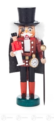 Rudolphs SchatzkisteNutcracker Drosselmeyer brown width x height of x depth 5 cmx13 cmx5 cm Erzgebirge nutcracker Christmas figure wood