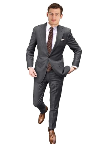 Costume homme de mariage et réception élégante à deux boutons et col cranté