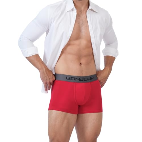Image of Bonjour Men's Cotton Comfort Trunk - Soft Breathable Everyday Underwear (Pack of 1)