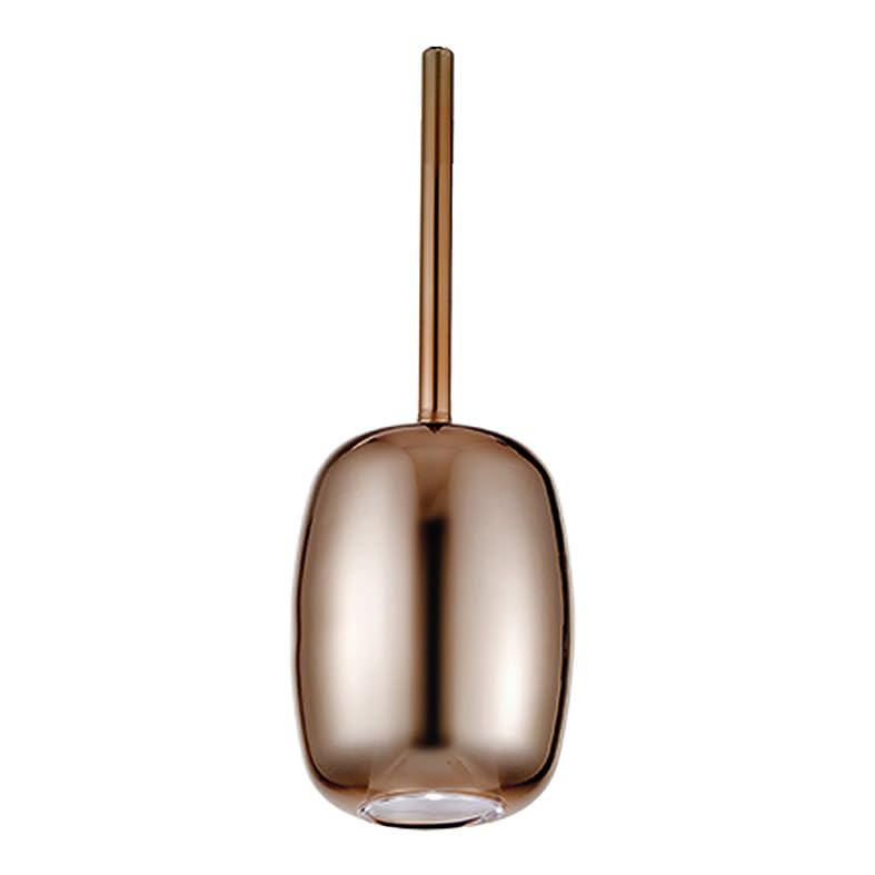 Gioia suspension en verre oval Rossini raccordement E14 bronze poli IP20