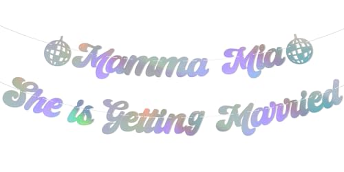 Mamma Mia She is Getting Married Banner, She Found Her Honey Honey, Dancing Queen Bachelorette Party Decorations, Last Disco Bridal Shower Wedding Party Decorations