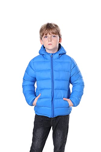 Image of Hooded Puffer Jackets for Boys and Girls - Lightweight and Packable - Autumn and Winter Coat, Warm and Comfy
