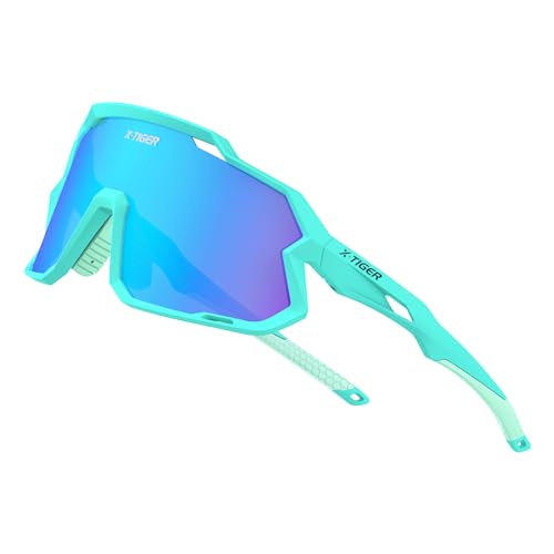 X-TIGER Gafas Ciclismo para Niños, Gafas de Sol Polarizadas, para Ciclismo Bicicleta Padel Running Deportes Protección UV 400 para Niños y Niñas 8-14