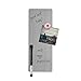 Three by Three Seattle 4 x 11 Inch Enlister Stainless Steel Magnetic Dry Erase Board with Pen for Memos, Photos, Lists, and More in Office, Home, or School Décor (Silver)