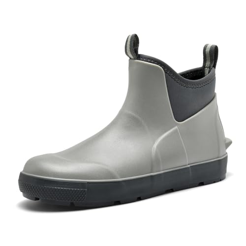 GemChve Gummistiefel Herren,Gartenschuhe herren Kurze,Chelsea Boots Damen,Arbeitsschuhe Gummistiefel Halbhoch,Deckstiefel Wasserdicht Rutschfest Geeignet Regentag Reisen Angeln 40-46EU