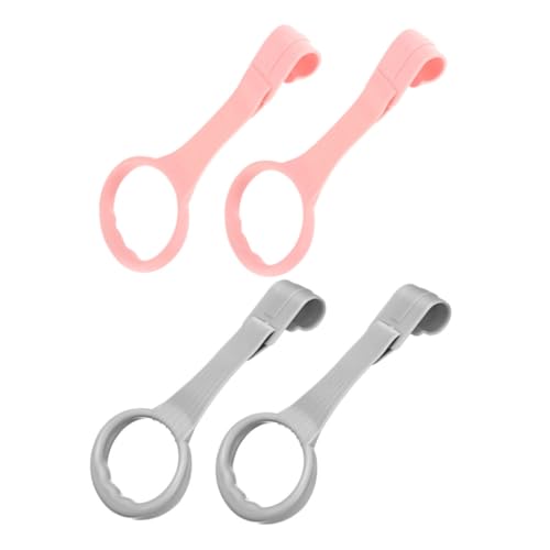 WHAMVOX 4pcs Baby Bed Stand up Rings Safe Walking Assistant for Crib Teething Toys Stacking Rings Mobile Pull up Handles for Toddlers