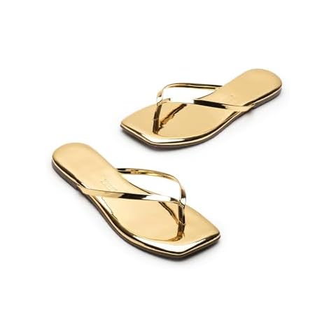 TKEES Womens Square Toe Lily Mirror Gold 9 B - Medium Cover