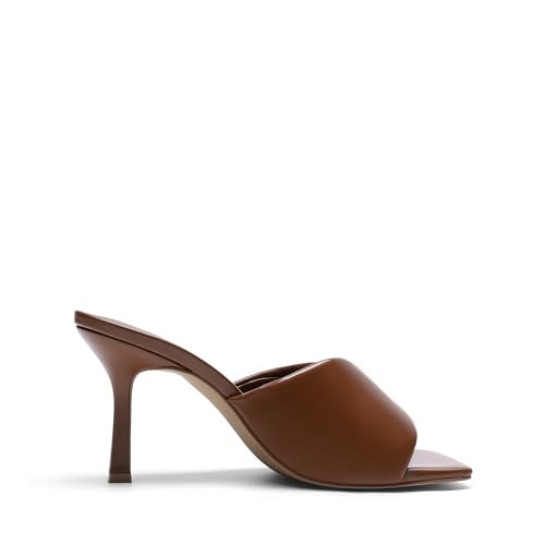 Image of DREAM PAIRS Women's High Stilettos Heels Mules Open Square Toe Slip On Comfort Sexy Dress Pumps Sandals Fashion Casual Prom Dress Shoes