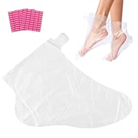 Pedsox, 100 Stück Transparente Einwegstiefel aus Polyethylen, Ideal für Fußmasken und Pediküre, für Paraffinbäder, 31x16 cm, Einheitsgröße, Unisex
