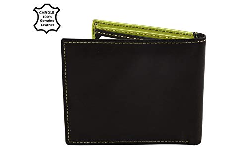CANDLE Slim Genuine Leather Wallet for Men - Bifold RFID Blocking 6 Card Holders with 1 ZIP Coin pocket 2 Cash compartment Gift Box - Image 5