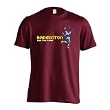[アートワークスコウベ] バドミントン Tシャツ 半袖 練習着 ドライ ポリゴンシルエットのバドミントン ユニセックス S バーガンディ