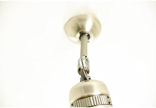 Innovativer ceiling fan TOLEDO, housing colour antique pewter, blade colour walnut