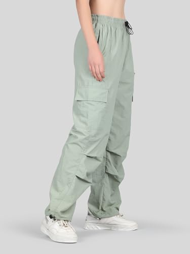 Image of Parachute Pants for Women - Water-Resistant Cargo Pants for Women | Stylish Activewear for Travel, Office, Gym, Trekking & Everyday Comfort | Korean Pants for Woman