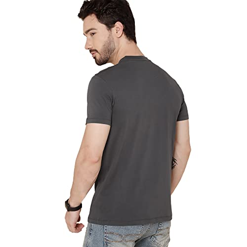Image of Free Authority Batman Printed Regular Fit Grey Cotton Men's T-Shirt