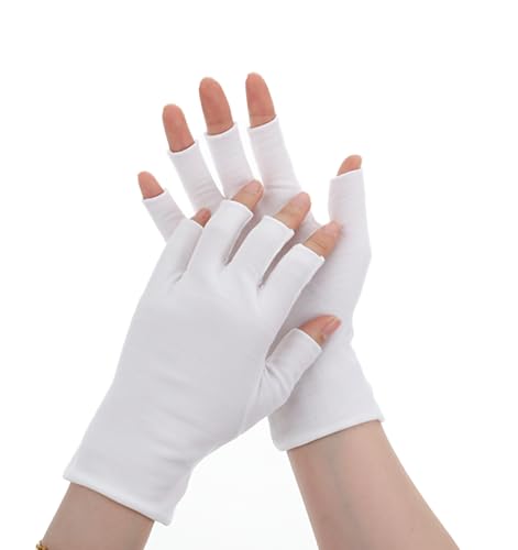 ValueBargain 3 Pairs Cotton Gloves for Sleeping, Cotton Gloves for Dry Hands Sleeping for Women & Men, Breathable Moisturizing Hand Glove for Dry Skin Care, Overnight Hydration (White)
