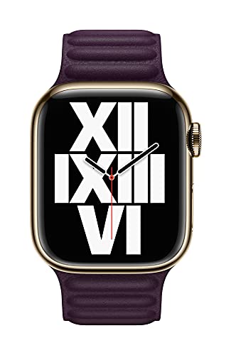Image of Apple Watch Band - Leather Link - (41mm) - Dark Cherry - Small /Medium