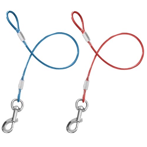 Mi Metty 24in Chew Proof Dog Leash Extension Rope for Basic Walking Leash,Work with Any Leash & Collar & Harness,Non-Tangle Connect Leashs