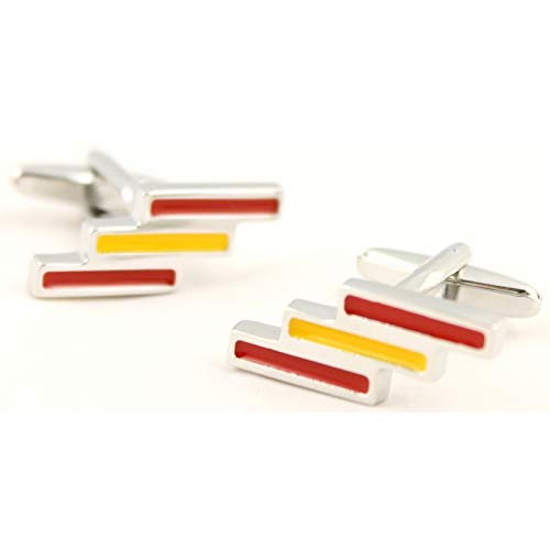 MasGemelos Gemelos Bandera España Escalonado Cufflinks