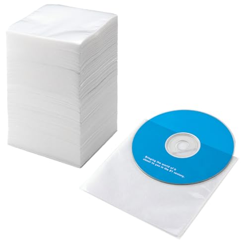 イーサプライ 不織布ケース DVD CD 片面 500枚入り EZ2-FCD044