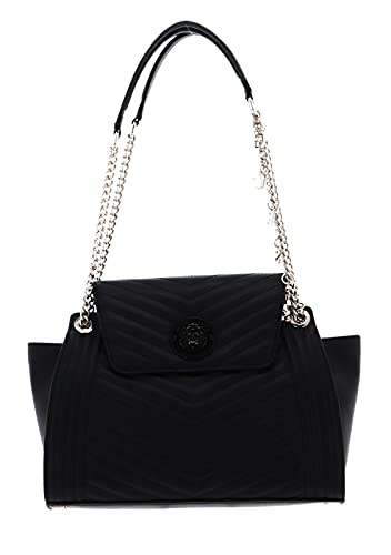 GUESS Women's Lida Shoulder Satchel Handbag Black VG812709