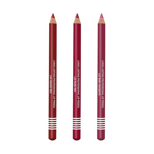 Image of Colors Queen Matte Lip Liner Pencil | Non Transfer Liner For Professional Makeup | Lip Liner Pencil Waterproof (Combo - 04)