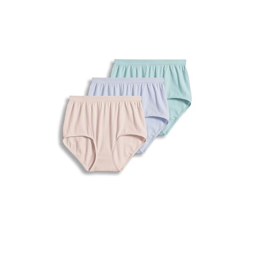 Jockey Women's Underwear Comfies Cotton Brief - 3 Pack, soft periwinkle, 7