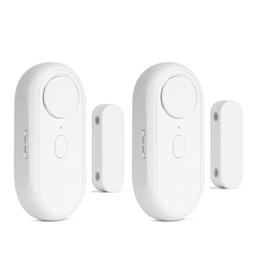 Adiwo Türalarm Fensteralarm, 2 Stück Fensteralarm Einbruchschutz Türalarmsensor, Sicherheit zu Hause gegen Diebstahl, für Ihr Zuhause, Kindersicherheit, Ladensicherheit Einbruchalarm Alarmsystem