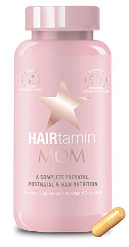 HAIRtamin MOM Vegan Prenatal and Post Natal Multivitamin Supplement & Hair Growth Vitamin