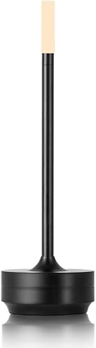 Lámpara de escritorio portátil de metal, lámpara de mesa LED inalámbrica, lámpara recargable de control táctil de 3 colores, lámpara de escritorio