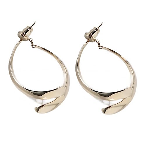 Ipetboom 1Par Pendientes Cruzados Curvados De Mujeres Pendientes Hipoalergénicos Dangle Drop y Único