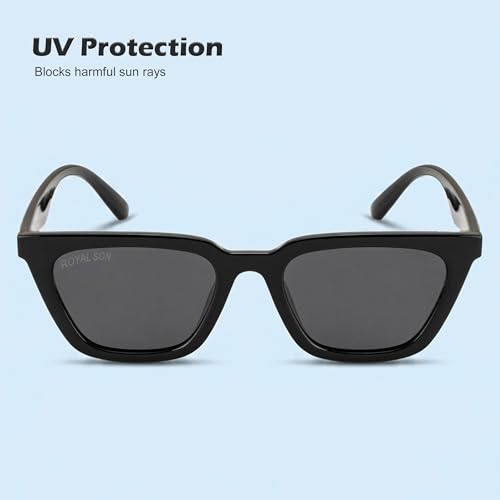 Image of ROYAL SON Square Cat Eye Men Women Fashion Sunglasses Polarized UVA /UVB Protection