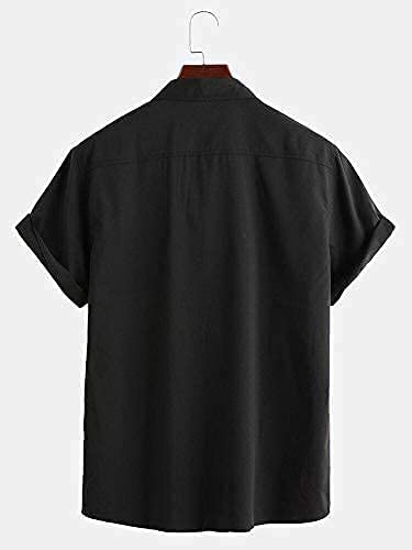 Image of Polly Cotton Solid Half Sleeve Shirt for Men