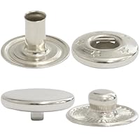SJZBIN 100 Piezas De Acero Inoxidable Plateado Resistente Botón De Presión Presión Botón Botón Broche Para Pantalones Vaqueros Tela Chaquetas Ropa Bolsa Cuero DIY Artesanía